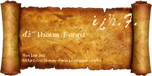 Ölbaum Fanni névjegykártya